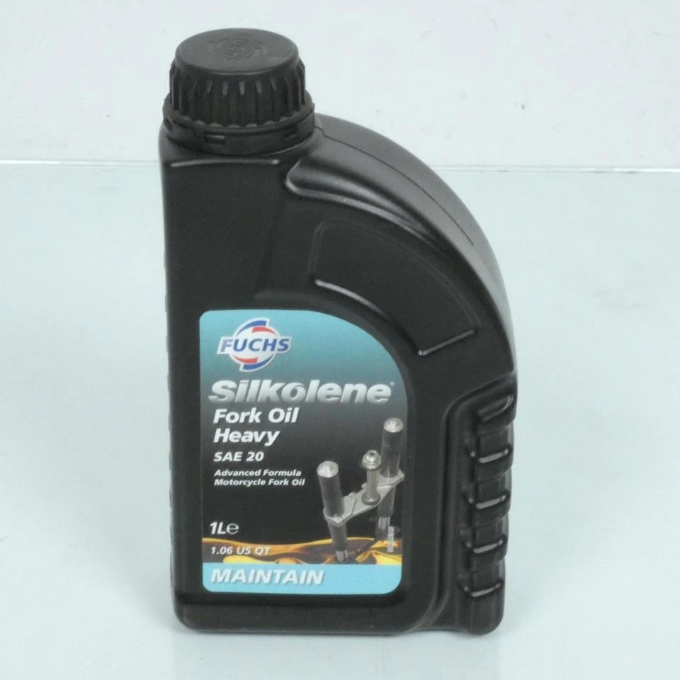 Bidon d'huile de fourche Silkolene Fuchs Maintain SAE 20 pour moto destockage - Photo 1/1