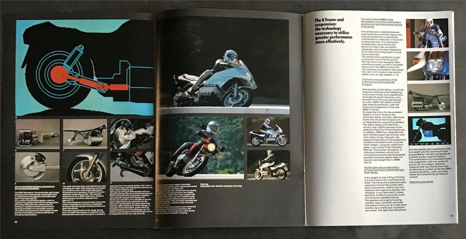 BMW K100 K100RT K100RS MOTORCYCLE Sales Brochure 1984  Ref 311200220 1/84 - Image 4 of 4