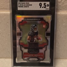 Panini 2023 Prizm Bijan Robinson Falcons Premier Jerseys Rookie SGC 9.5 #PJ-BR