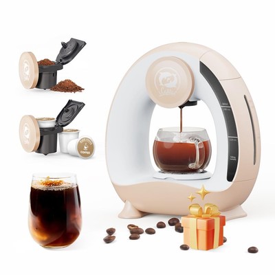 BENFUCHEN Single Serve Kaffeemaschine für Tasse & gemahlenen Kaffee, MINI Q Americano 2