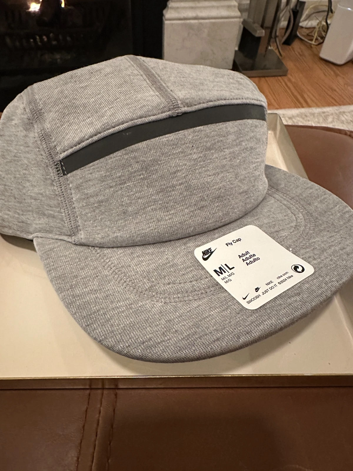 Nike Fly Unstructured Tech Fleece Cap Hat Size L/XL Grey Heather FB5367 063 New
