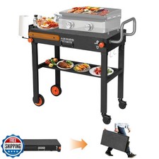 LKVHV Portable Outdoor Grill Table, Blackstone Grill Stand Solid