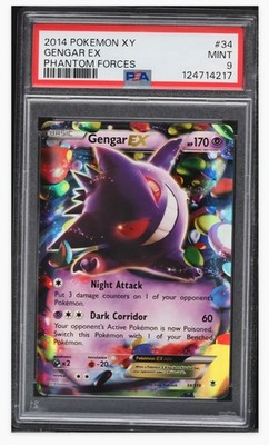 2014 😺 PSA 9 Gengar EX Pokemon XY Phantom Forces #34 Holo | eBay