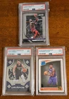 3 CARD PSA 9 GRADED LAKERS STAR 🌟 LOT LEBRON JAMES LUKA DONCIC DEANDRE AYTON