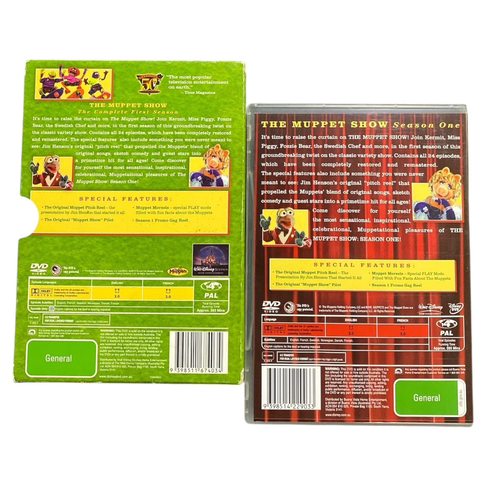 The Muppet Show Season 1 DVD Anniversary Edition Puppets Region 4 Walt Disney - Image 3 of 4