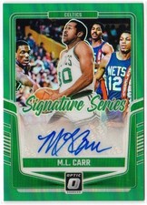 2024-25 Donruss Optic Signature Series Green Prizm Auto /49 M.L. Carr #SS-MLC
