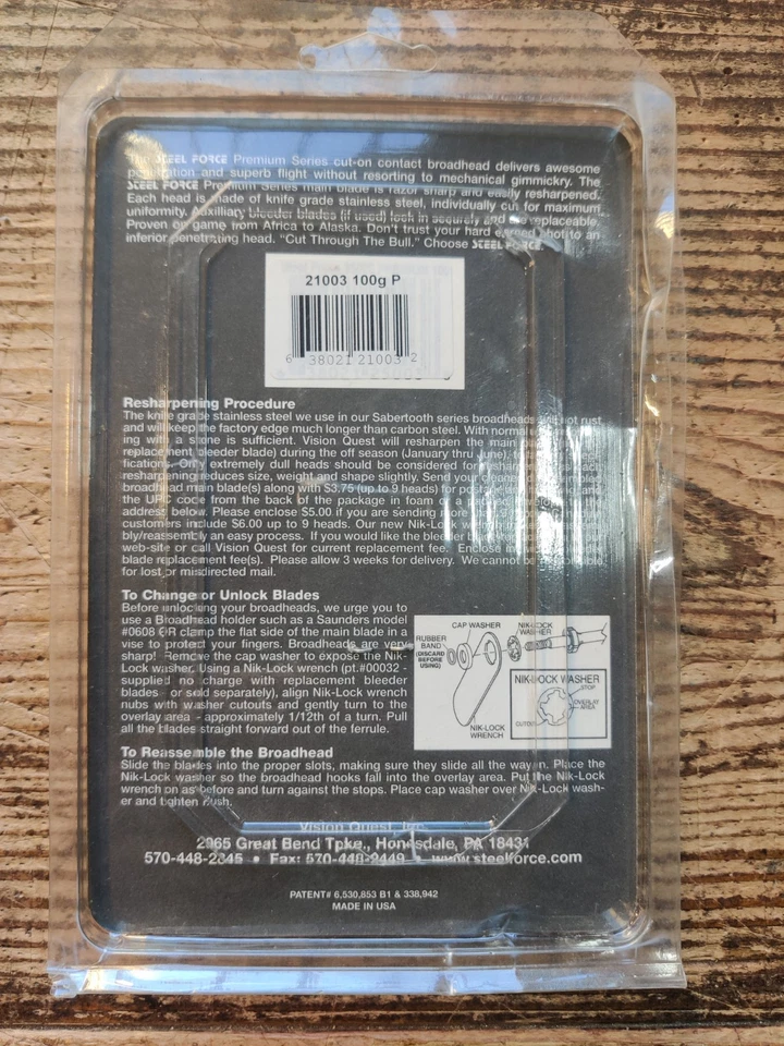 3 Vintage Steel Force Premium Broadheads - Immagine 2 di 2