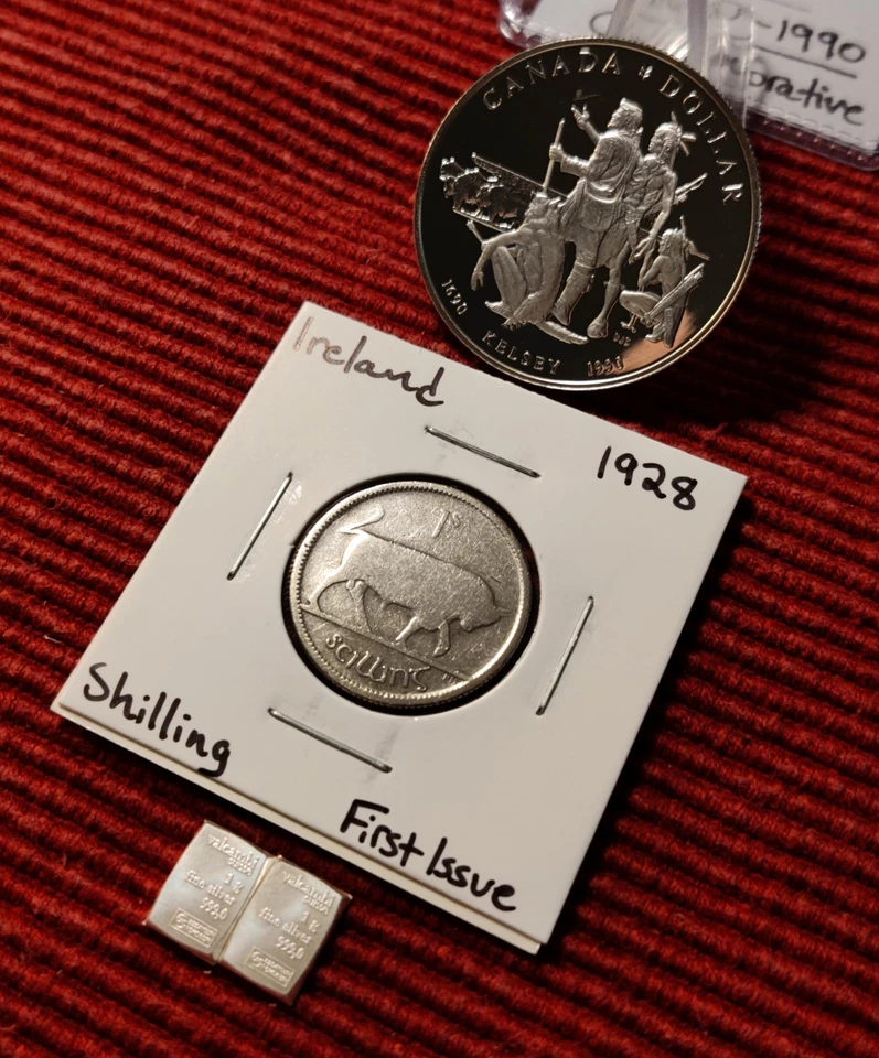 LOT 1990 Canada Dollar, 1928 Ireland, Switzerland SILVER 0.56oz ASW | FREE SHIP - Image 4 of 4