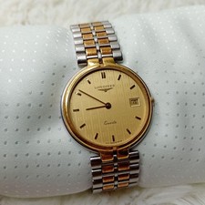 LONGINES FLAGSHIP QUARTZ WATCH Gold Silver Stainless Steel Band 18cm