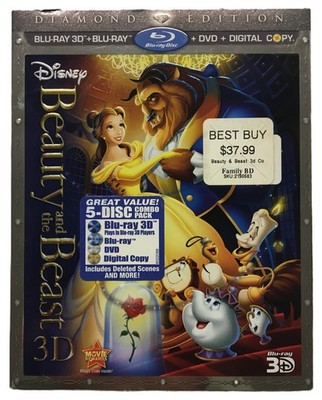 Beauty And The Beast 3D (3D/2D Blu-ray/DVD, Diamond Edition - Slip Cover)