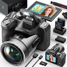 8K 64MP Digital Camera 16X Zoom Autofocus WiFi 180 Flip Screen for Photography
