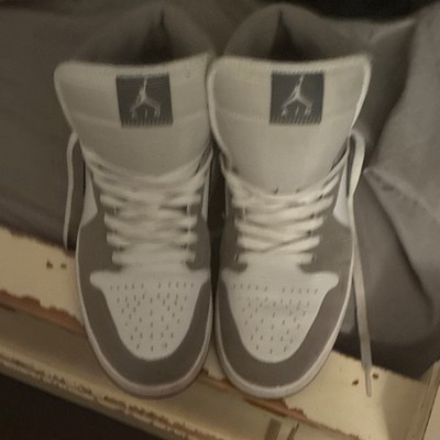 Jordan Air Jordan 1 SE Mid Patent Cool Grey White/Gray HF3216-100 Leather