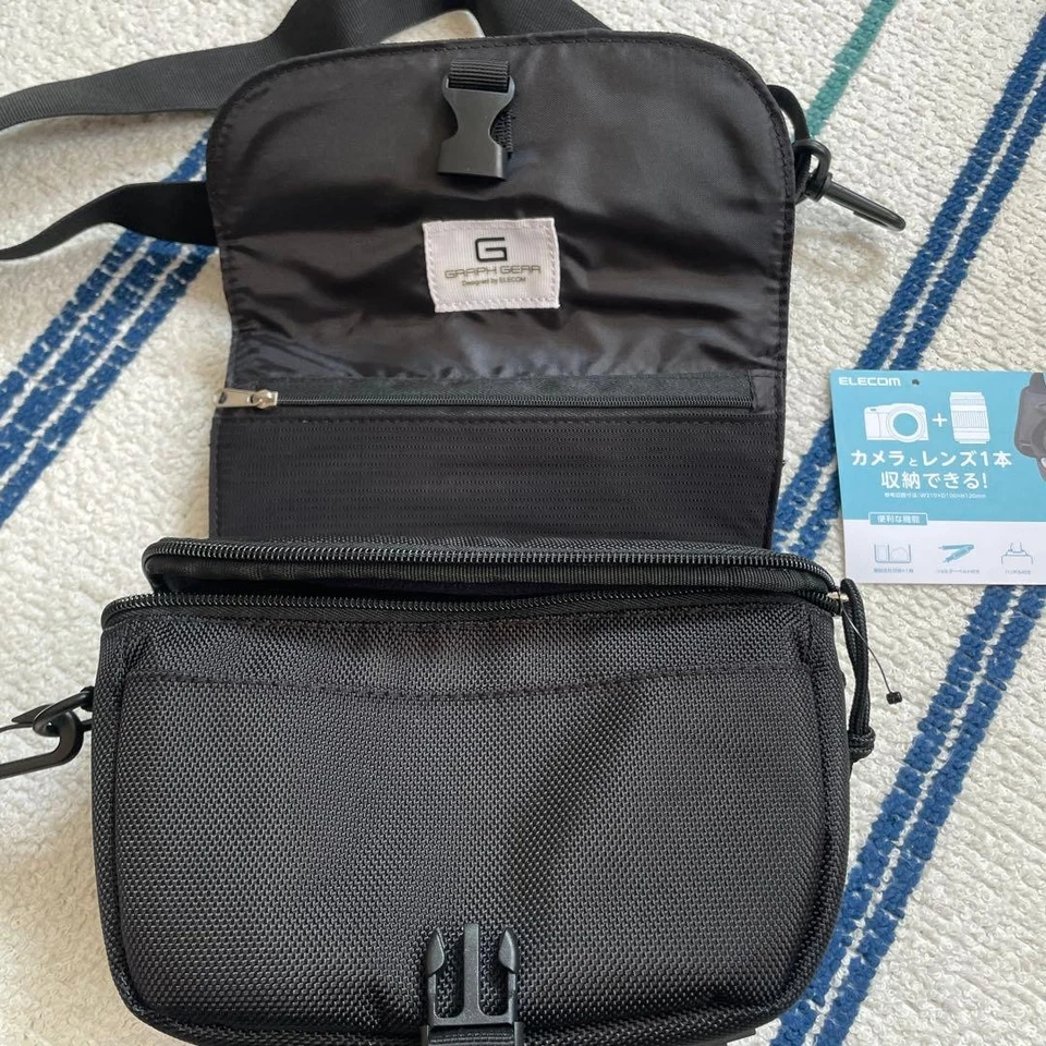 Bolso para cámara ELECOM DGB-S017BK negro almacenamiento de lentes usado Foto 2 de 4