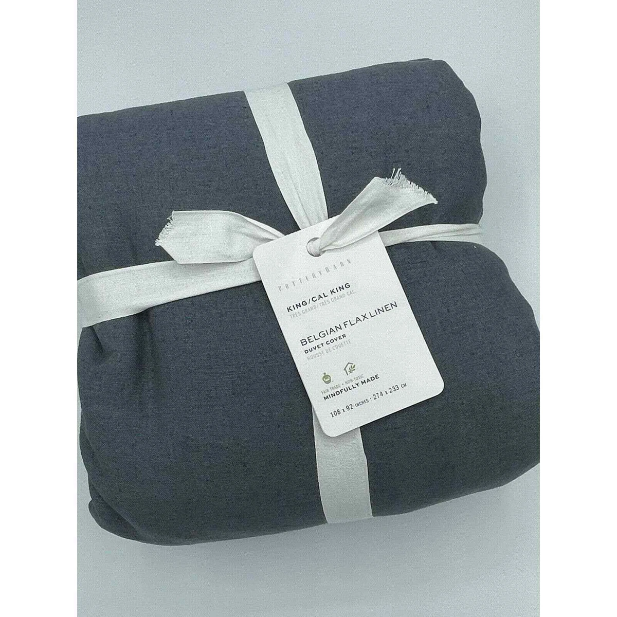Pottery barn belgian flax linen duvet cover deals