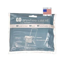 12 Pack GO Anywhere Lightweight Portable Toilet Refill Kit for Camping, Hikin...