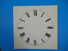 Replacement Clock Face Gloss White Paper Card Stock 10"  Roman