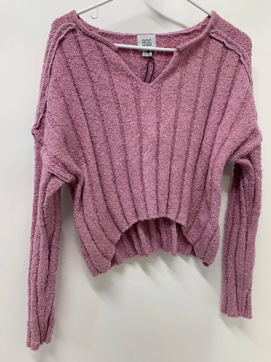 Urban Outfitters Womens S Lavender Shark Bite Hem Chenille Rib