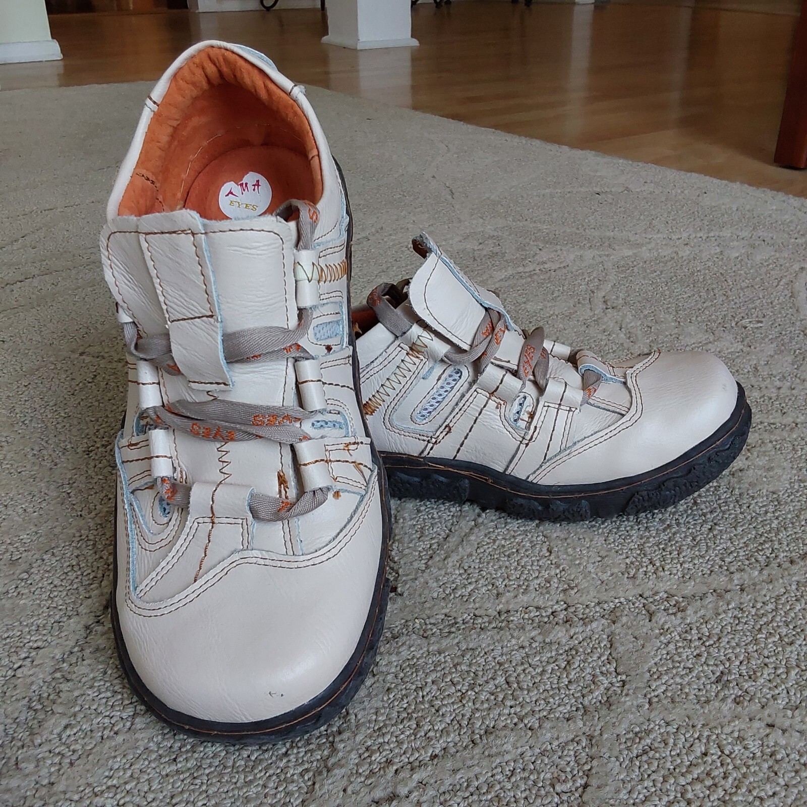 TMA EYES Women's Size 8.5 Leather Lace Up Athletic Walking Sneaker Germany