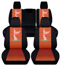 Frontrear Bench Suv Seat Covers Blk-burnt Orange Wmermaid Fits Jk Wrangler 4dr Frontrear Bench Suv Seat Covers Blk-burnt Orange Wmermaid Fits Jk Wrangler 4dr