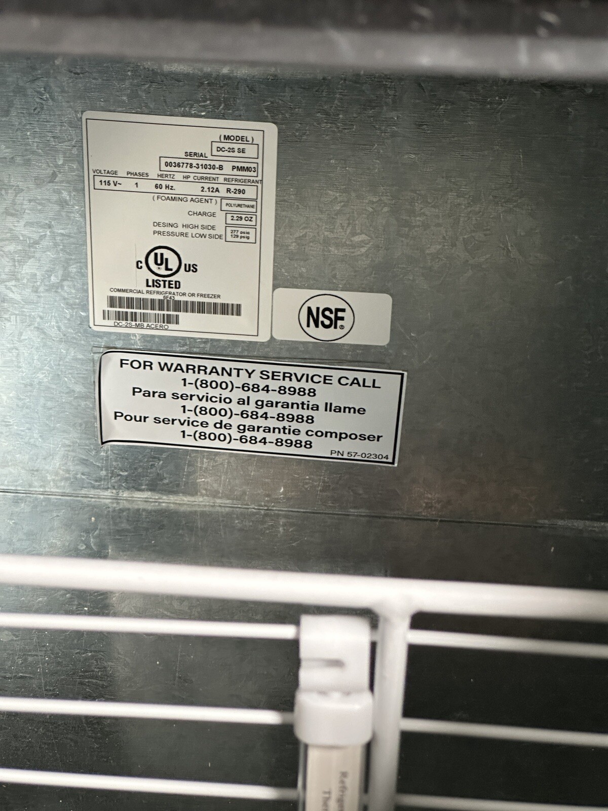 MasterBilt DC2S White Ice Cream Dipping Commercial Grade