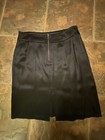 Express Women Straight Black Silk Skirt 8 — photo 3