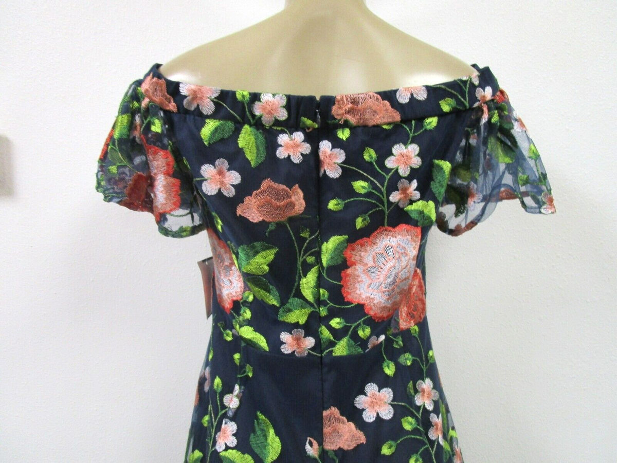 Trina Turk Floral Embroidered Dress Multicolor Lace Knee Length Zip NWT |  eBay