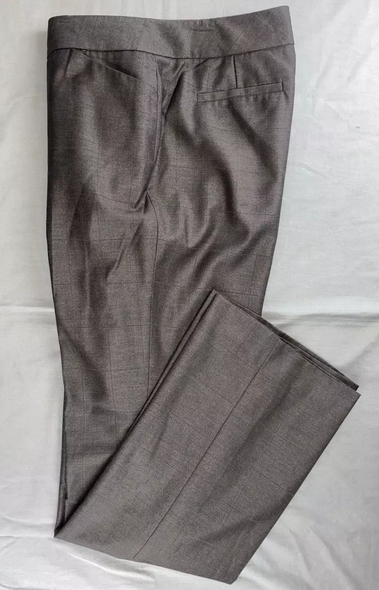 Calvin Klein Lined Flare Leg Career Dress Pants, Trousers. Window Pane, 8. MINT!