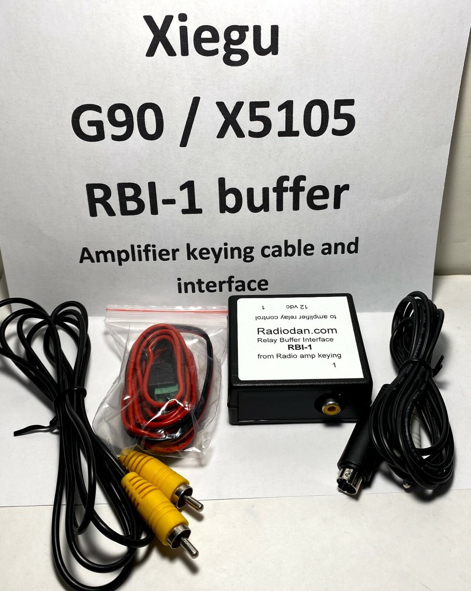 Xiegu G90 X5105 G106 Amplifier keying and ALC cable w/ RBI-1A
