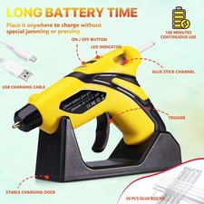 Hot Melt Glue Gun Cordless Heat Gun Kit for DIY Project Crafts Making w/30 Stick 0.65 per gallon