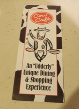 Vintage Maola "Cow Cafe" Brochure-New Bern, NC