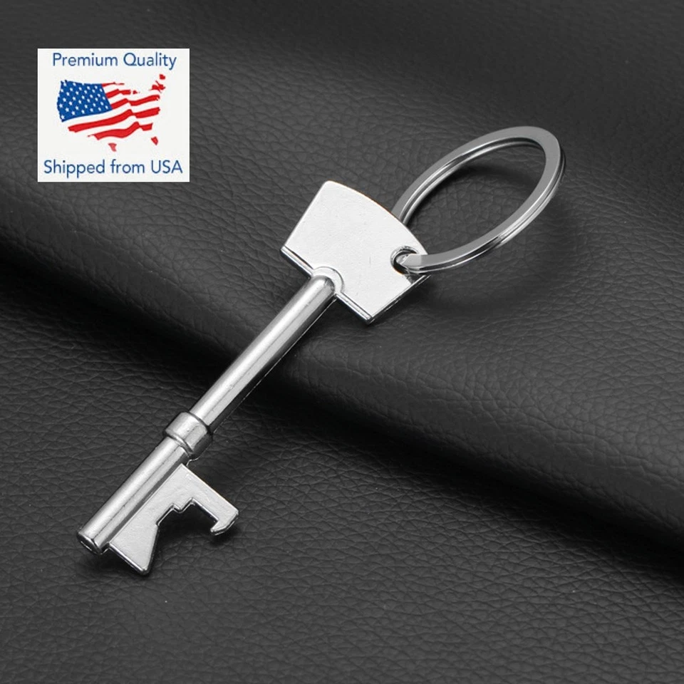 Kit de chaveiro abridor de garrafa de cerveja vintage esqueleto metal favores de casamento - Imagem 2 de 4