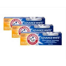 Arm  Hammer Advance White Toothpaste, Travel Size 0.9oz - Pack of 3