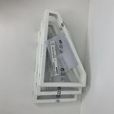 (3) IKEA EKBY LERBERG White Metal SHELF BRACKETS 11" New Sealed Discontinued
