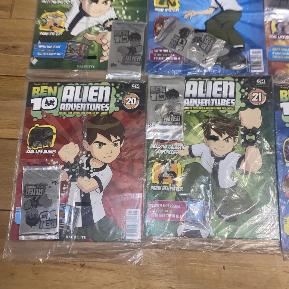 Ben 10 Alien Adventures with Cards new sealed X8 16-24 rare collectors cards new - Image 4 of 4