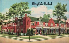 Searcy Arkansas AR-Mayfair Hotel-Vintage 1940s Linen Postcard (E9)