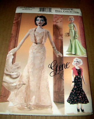 VOGUE PATTERN 15 1/2'' GENE DOLL SIZE DRESS ERA CLOTHES 7466 UNCUT 2001