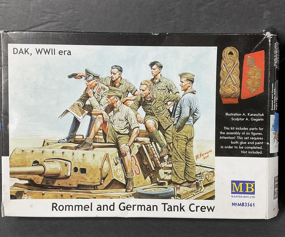 Par de kits modelo militares para hombres MB viento frío y Rommel tanque tripulación Foto 2 de 4