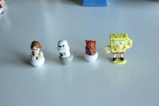 SET DI SORPRESINE KINDER - 4 PUPAZZETTI STAR WARS + 2 IPPOPOTAMI + 2 TOPI