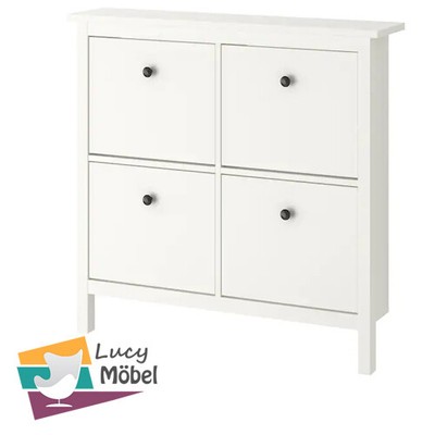 IKEA HEMNES Schuhschrank mit 4 Fächern; in weiß; (107x101cm) | eBay
