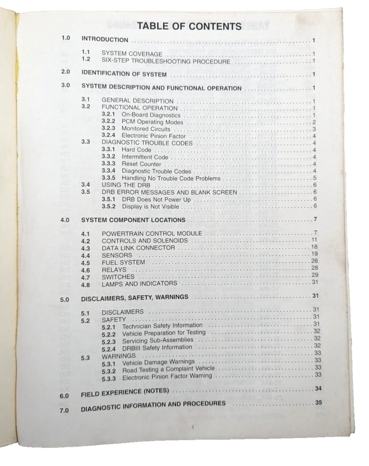 Chrysler Town Country Dodge Caravan Plymouth Voyager 1997 manual de servicio del motor Foto 4 de 4