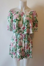 WOMENS SHOW ME YOUR MUMU "CASITA" MULTI FLORAL OFF SHOULDER DRESS SZ S*