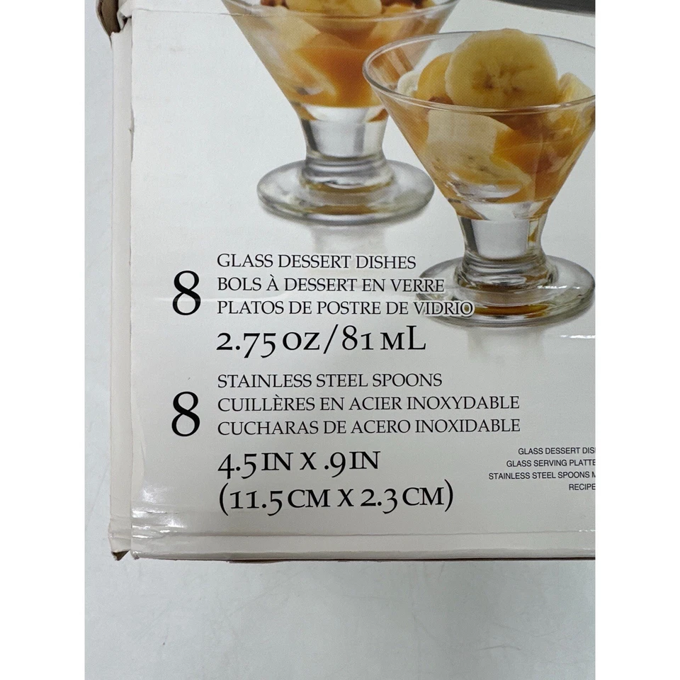 Libbey Just Desserts Glass Dishes Set Of Clear Plates And Small Containers - Image 3 of 3