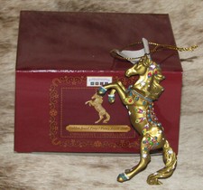 TRAIL OF PAINTED PONIES Golden Jewel Ornament 3.25" Tall Winter 2022 Collection