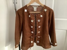 Uniform John Paul Richard Ladies S8 Linen Brown Jacket