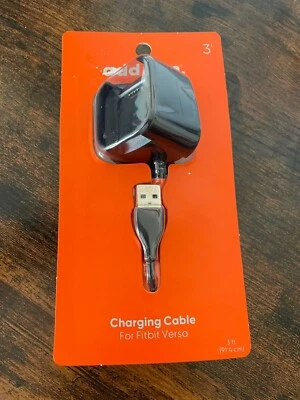 Onn 3' Charging Cable Charger for Fitbit Versa Activity Tracker USB Dock 3ft NEW