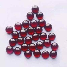 AAA Natural Garnet Cabochon Round Shape Loose Gemstone