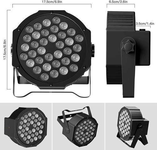 8x RGBW Par Wiederaufladbar 36 LED Par Strahler DMX DJ Show Partylicht / Tasche - Bild 16 von 34