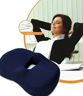 Cushion Seat Sciatica Pain Chair Tailbone, Coccyx Back Memory Foam Relief  Pillow