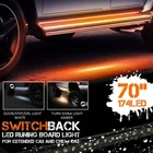 70 Inch Side Running Board LED Light Strips - Amber Turn Signal pickup truck