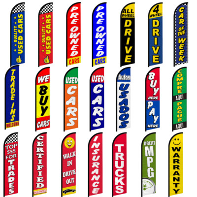 Used Cars Windless Advertising Swooper Flag Trade Ins We Buy Cars